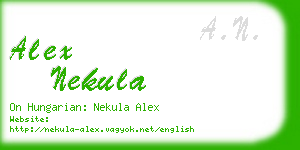 alex nekula business card